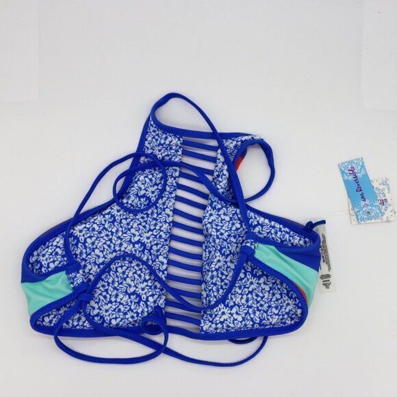 NEW Altar'd State Striped reversible bikini top, Blue, Medium - Picture 2 of 7